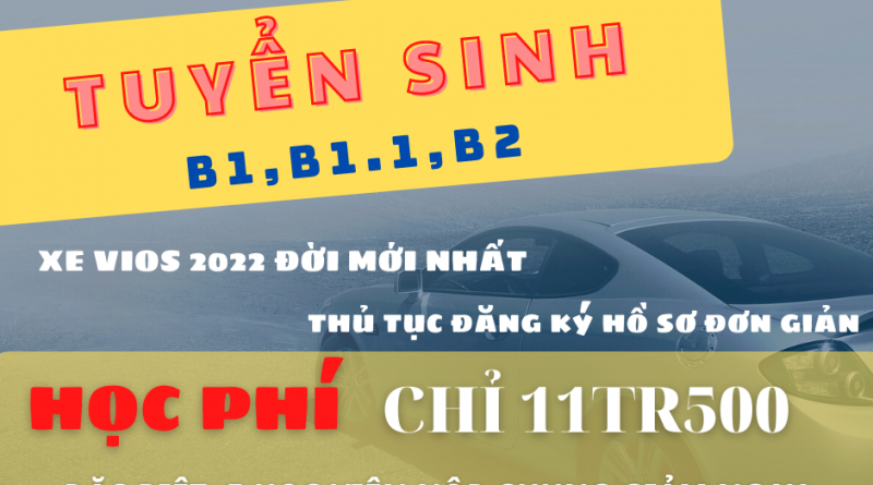 THÔNG BÁO CHIÊU SINH THI BẰNG LÁI XE MÁY B1,B2 TẠI TIỀN GIANG